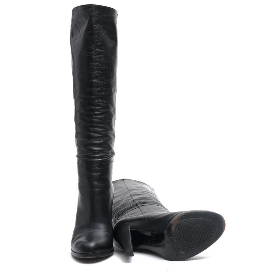 GUCCI グッチ ロングブーツ プレーントゥ レザーソール : Desir Yahoo