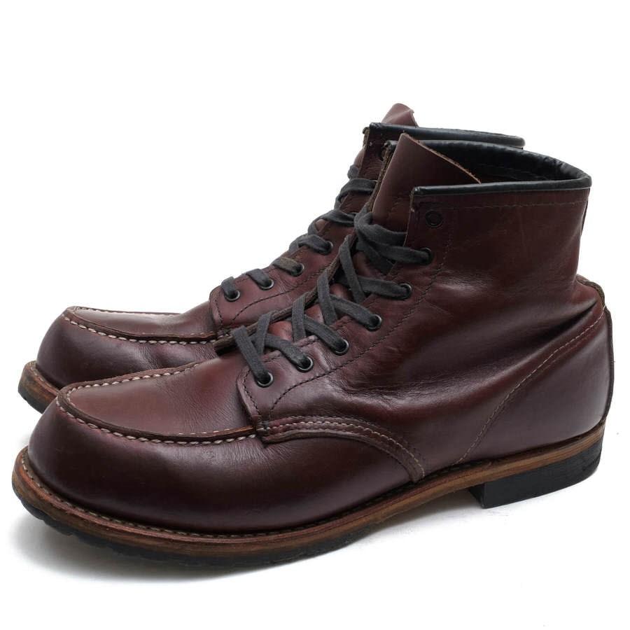 Red 送料無料お手入れ要らず Wing レッドウィング ワークブーツ 9010 Beckman U ベックマン Blackcherry モックトゥ Featherstone グッドイヤーウェルト製法 フェザーストーン Boots
