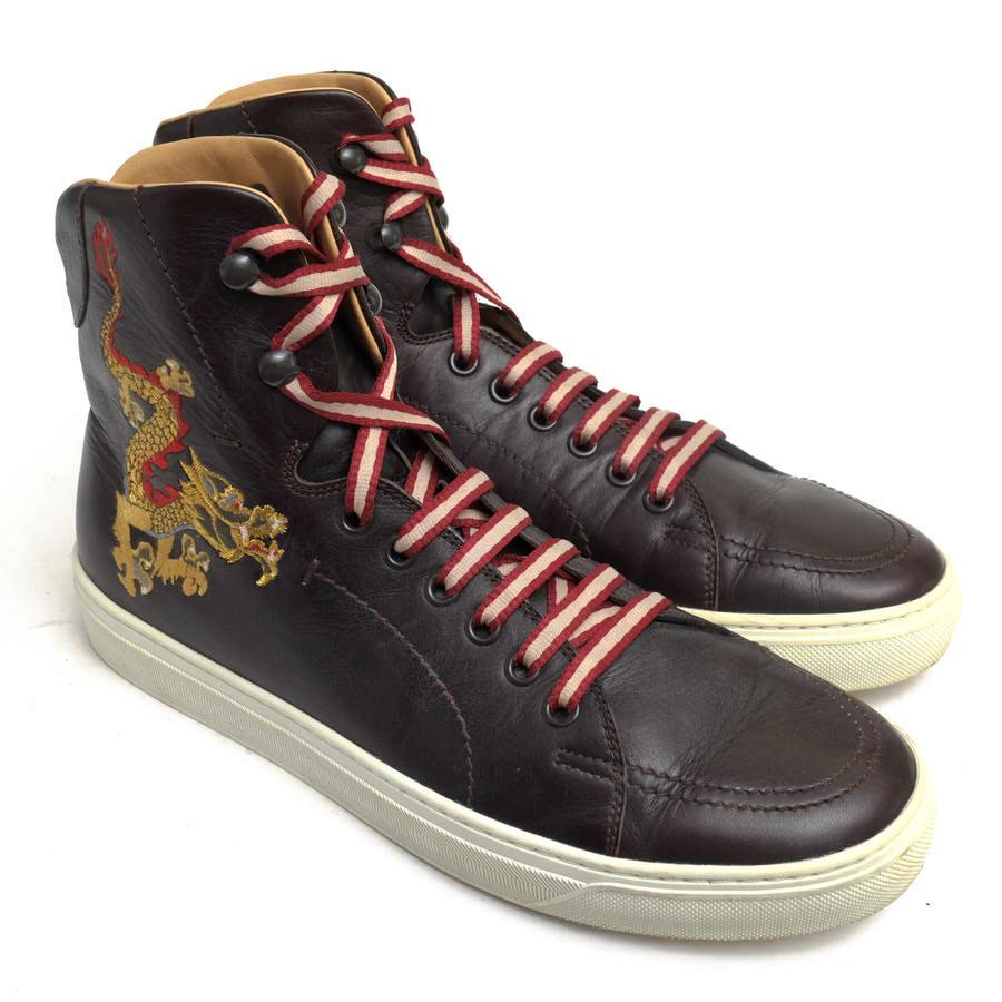 【美品！】BALLY バリー レザースニーカー ハイカット 未使用 イタリア製 BALLY バリー メンズ レザー スニーカー