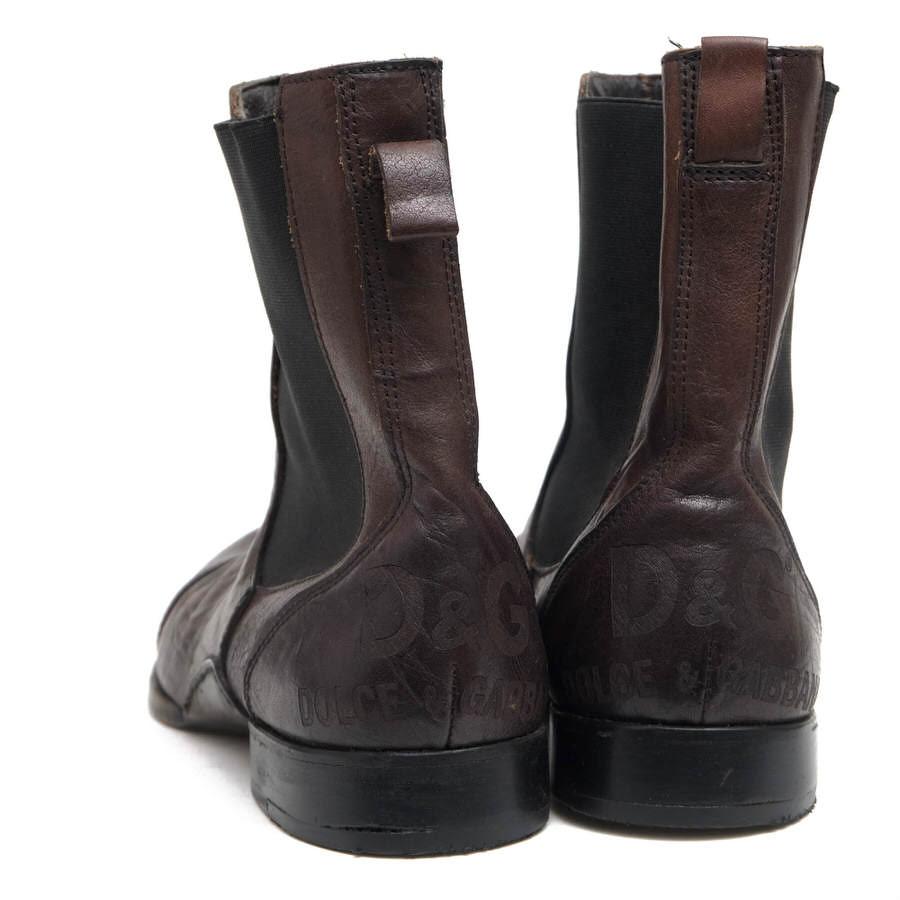 DOLCE＆GABBANA ドルガバ サイドゴアブーツ D&G 牛革 エンジニアブーツ