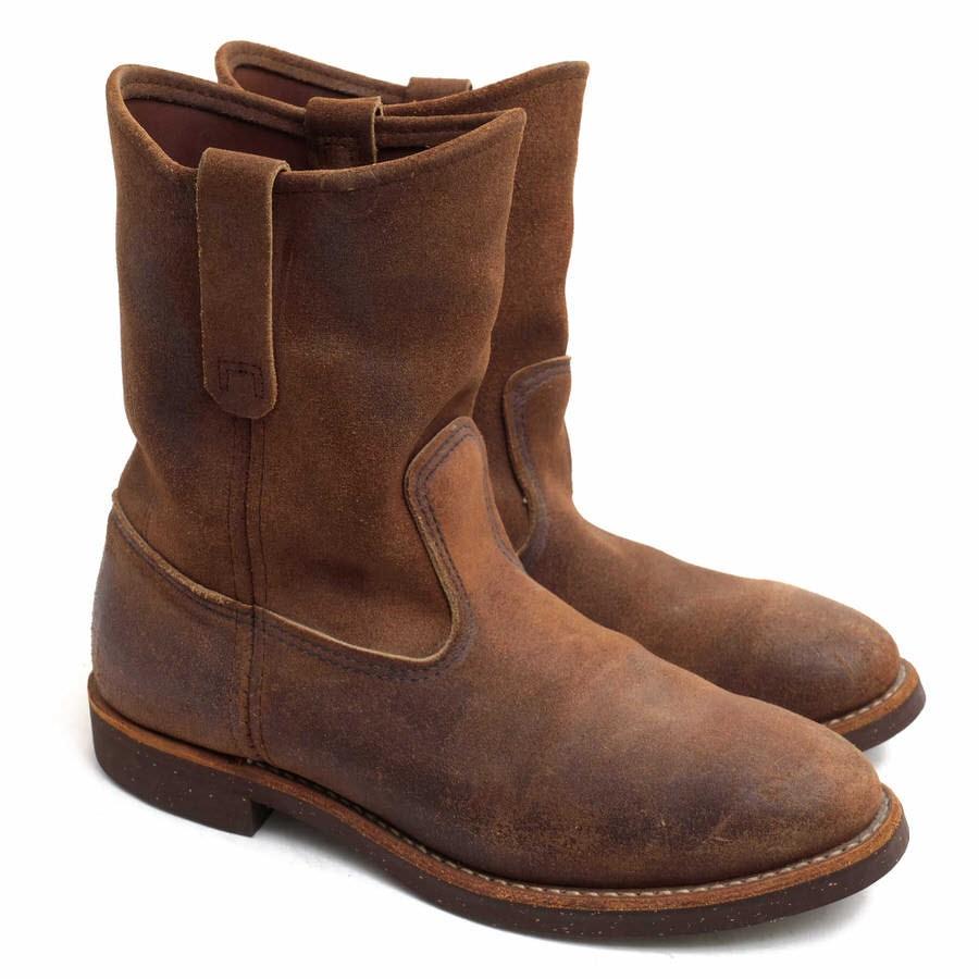 RED WING レッドウィング ペコスブーツ 8189 Suede 9inch Pecos Roper Boots ミ