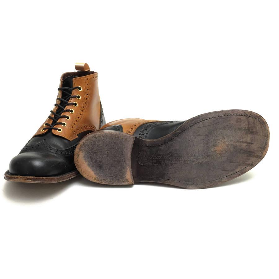 foot the coacher フットザコーチャー レースアップブーツ 牛革 カーフ 