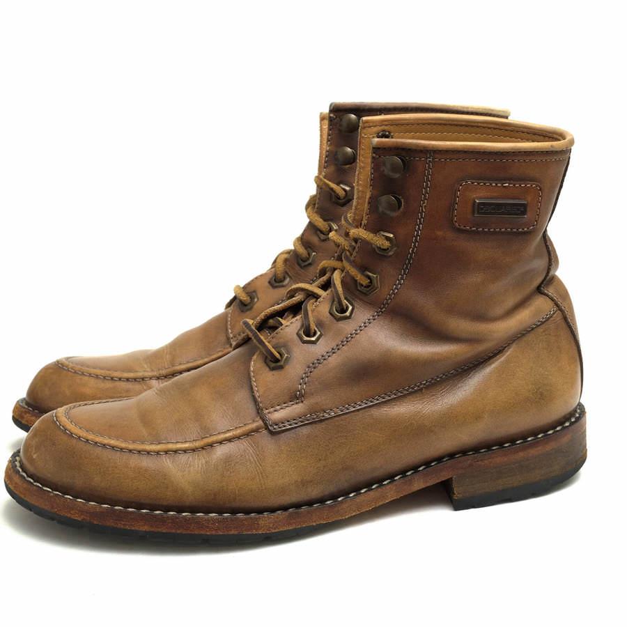 DSQUARED2 ディースクエアード ワークブーツ AB407 牛革 モックトゥ 