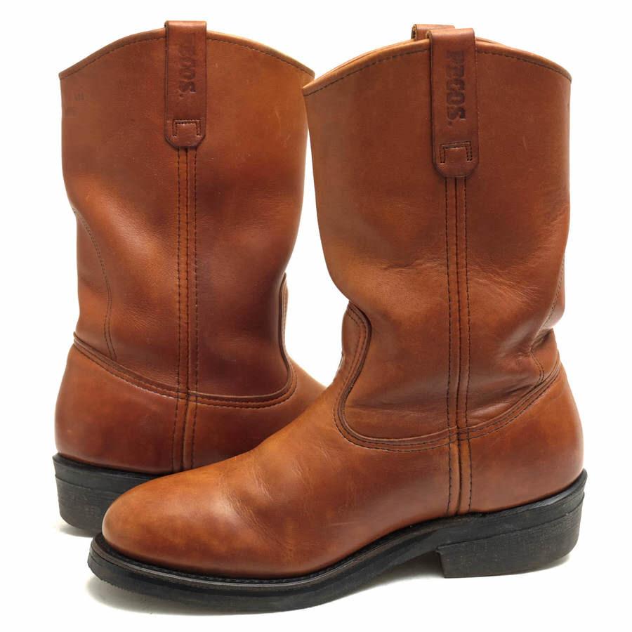 古着 Usa製 ペコスブーツ ワイズ細め ビンテージ Red レッドウィング Wing