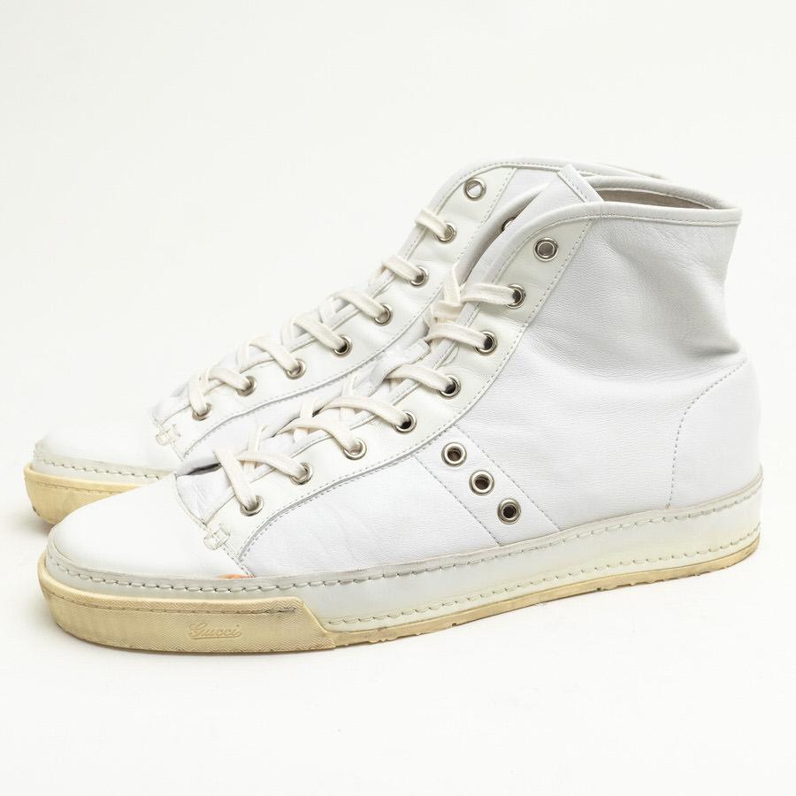 Gucci グッチ ハイカットスニーカー 牛革 カーフ ワッペン スタッズ T0921 Desir Yahoo ショッピング店 通販 Yahoo ショッピング