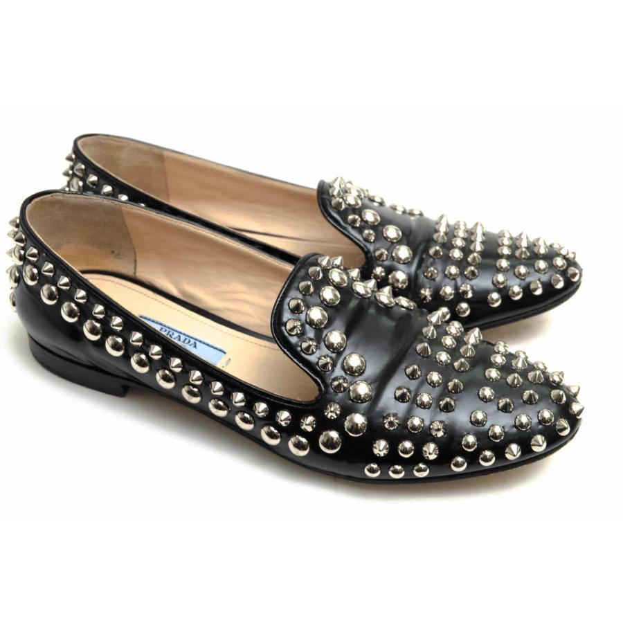 PRADA プラダ ヴァンプローファー 牛革 カーフ スリッポン レザー