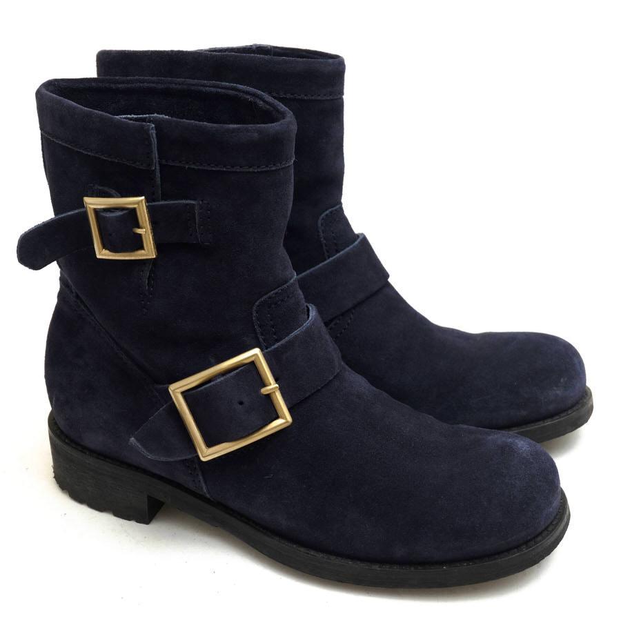 ○ジミーチュウ Jimmy Choo 牛革 エンジニアブーツ 143 Youth ショートブーツ レディース 【中古】 中古 JIMMY CHOO（ジミーチュウ） エンジニアブーツ 143 Youth 牛革