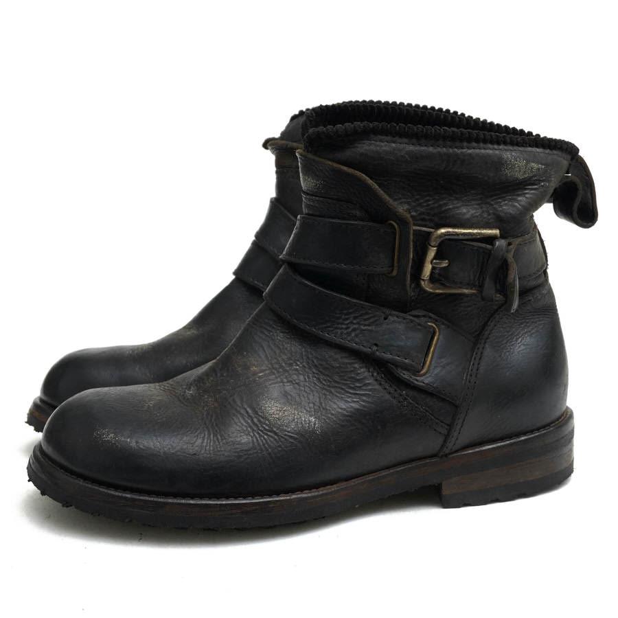 Dolce & Gabbana ブラック レザー ワークブーツ DOLCE&GABBANA - ドルガバ／DOLCE＆GABBANA ワークブーツ