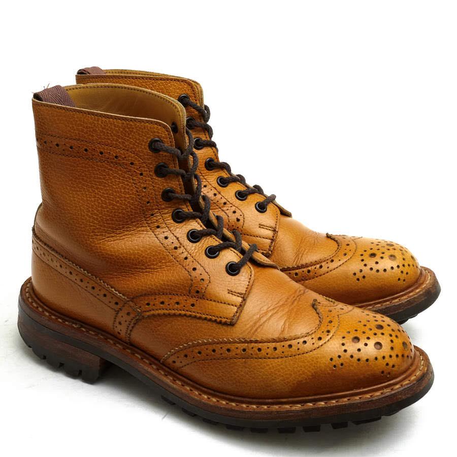 美品トリッカーズTricker's ブーツ L5411 5.5 24.5-25 Tricker's（トリッカーズ） レースアップブーツ L5411 カーフ 牛革