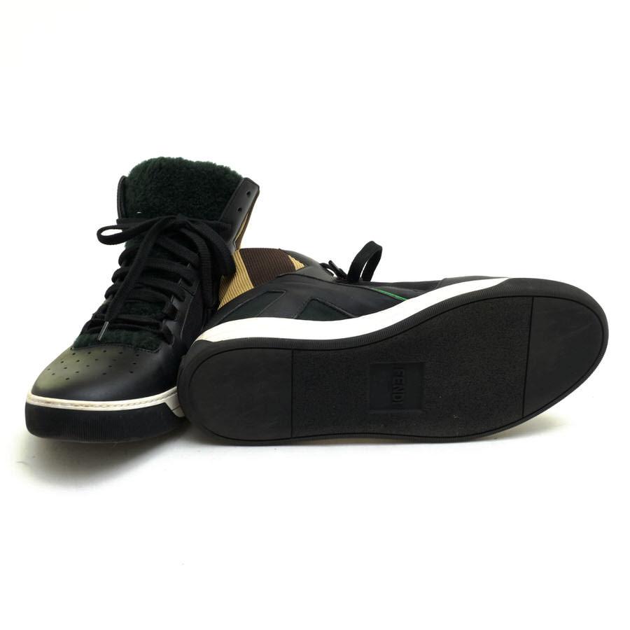 FENDI（フェンディ） ハイカットスニーカー 1172 牛革 カーフ ボア