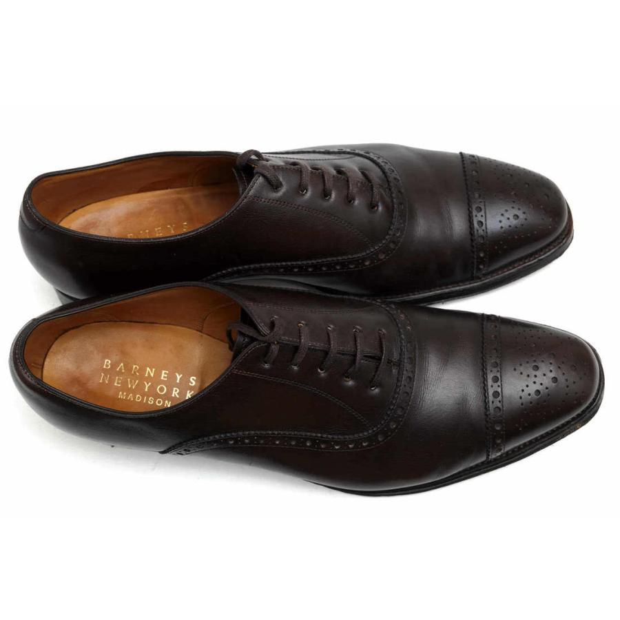 バーニーズニューヨーク／BARNEYS NEWYORK シューズ ビジネスシューズ 靴 ビジネス メンズ 男性 男性用レザー 革 本革 ダークブラウン 茶 ブラウン  MADISON マディソン メダリオン キャップトゥ グッドイヤーウェルト製法 レザーソール BARNEYS NEWYORK（バーニーズニューヨーク） ビジネスシューズ MADISON