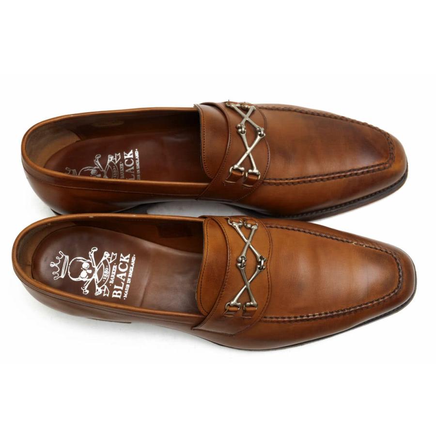 バーカーブラック／BARKER BLACK ビットローファー シューズ 靴 メンズ 男性 男性用 レザー 革 本革 ブラック 黒  Wolfe Loafers クロスボーン レザーソール スリッポン グッドイヤーウェルト製法 BARKER BLACK バーカーブラック ビットローファー Wolfe Loafers 牛革