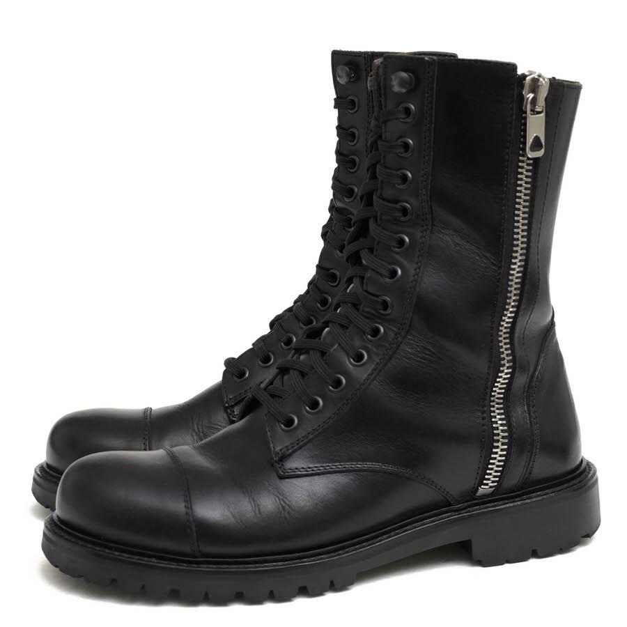DIESEL ディーゼル レースアップブーツ COLONEL-LA 牛革 BLACK GOLD