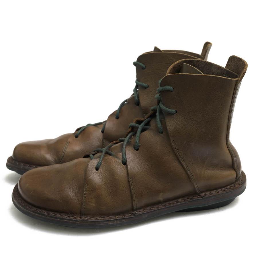 trippen Nomad 】レザーブーツ 37 レースアップ ブラウン trippen