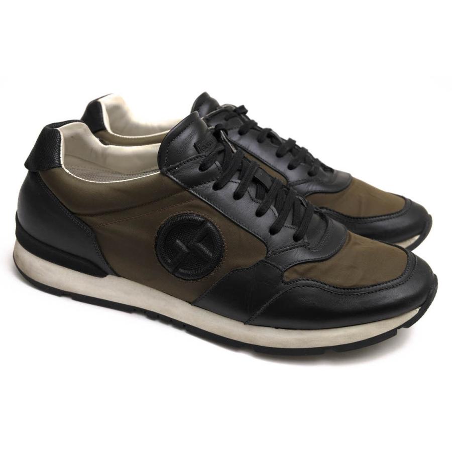 Giorgio Armani メンズ　レザー スニーカー ジョルジオ アルマーニGIORGIO ARMANI レザーローカットシューズ