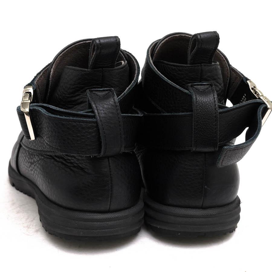 alfredoBANNISTER エンジニアブーツ　サイドジップ　バックル　牛革 セール】 【軽量】Uチップ サイドジップ レースアップ ブーツ