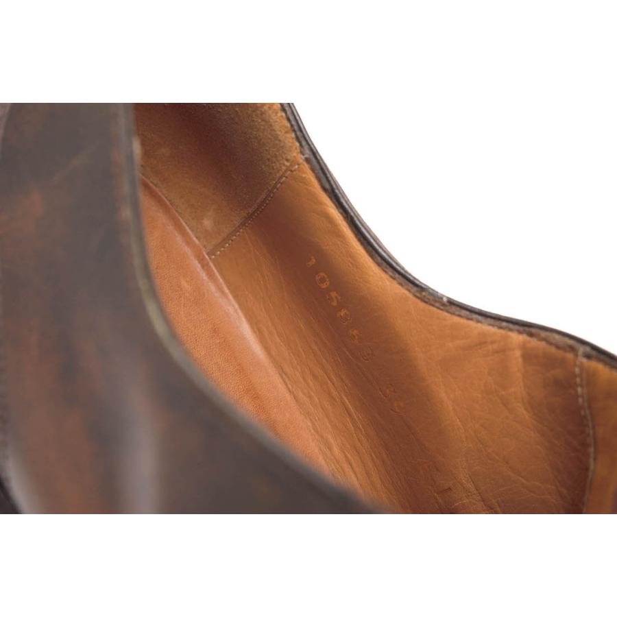 ○グッチ GUCCI 牛革 カーフ ビジネスシューズ 105863 アンティーク染め ウイングチップ レザーソール メンズ 【中古】 中古 GUCCI（グッチ） ビジネスシューズ 105863 牛革 カーフ アンティーク