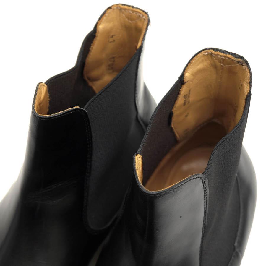 新古品　BARNEYS NEW YORK ショート　ブーツ　黒　本革　(ヤギ革) 新古品 BARNEYS NEW YORK ショート ブーツ 黒 本革 (ヤギ革)