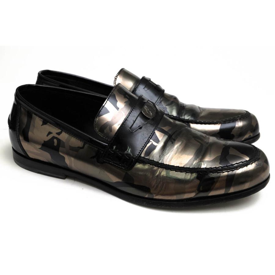JIMMY CHOO ジミーチュウ カモフラ柄 レザー ローファー 43 JIMMY CHOO ジミーチュウ カモフラ柄 レザー ローファー 43
