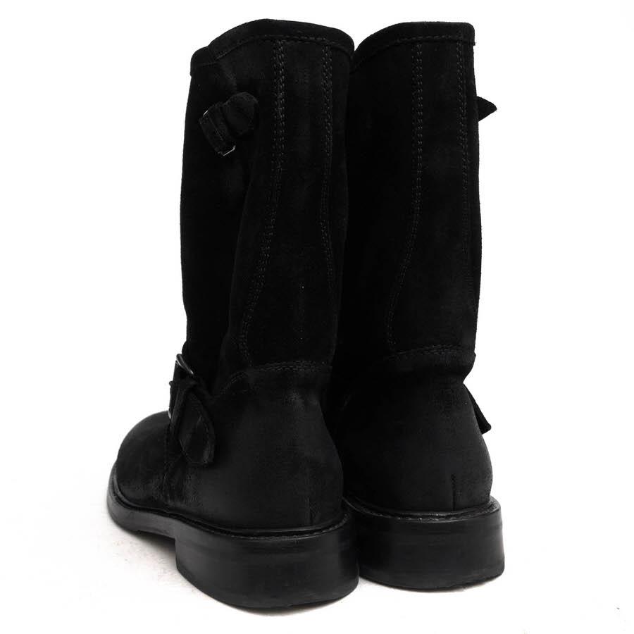 butteroエンジニアブーツ 黒 レザー バックル付き BUTTERO（ブッテロ） エンジニアブーツ B2450 CAPALBIO 牛革 オイルド