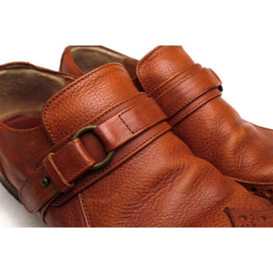 ショセ／chausser シューズ ビジネスシューズ 靴 ビジネス メンズ 男性 男性用レザー 革 本革 ブラウン 茶  C-731 スリッポン レザーソール モンクストラップ chausser（ショセ） ビジネスシューズ C-731 バケッタレザー 牛革