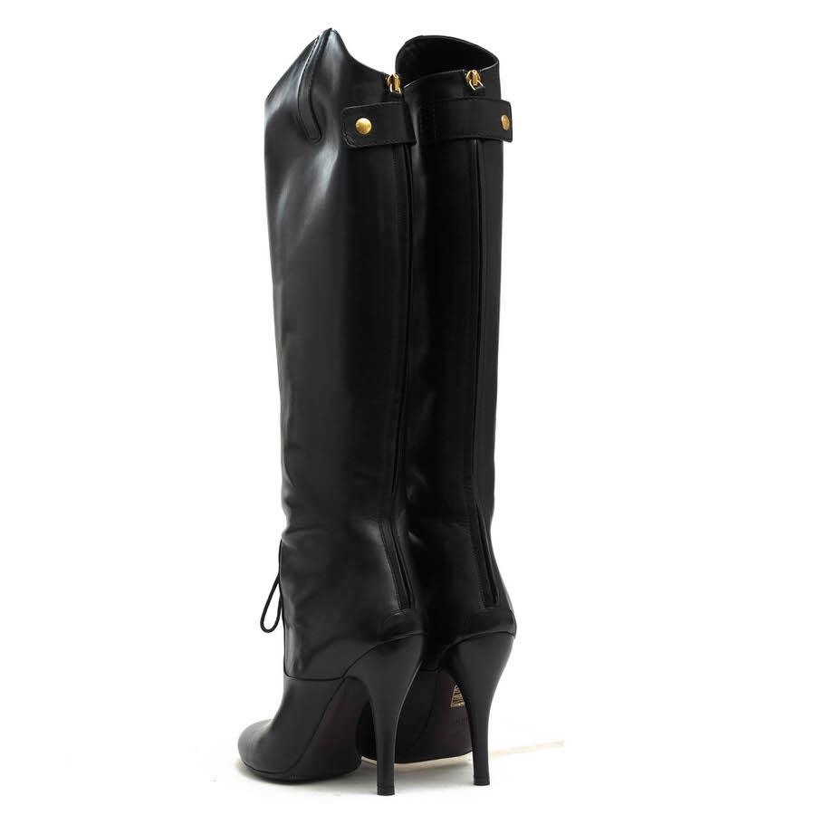 GUCCI グッチ ロングブーツ 304702 Elizabeth High Heel Riding Boots 