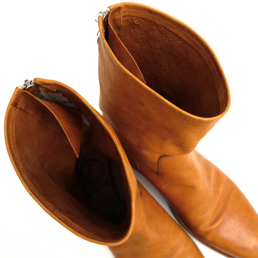 SAK サク バックジップブーツ Back Zip Boots Vachetta Leather