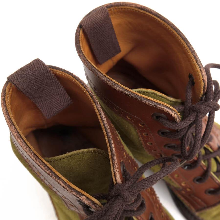 ○トリッカーズ Tricker's 牛革 レースアップブーツ M6972 ダブルソール ウイングチップ カントリーブーツ ウイングチップ グッド  中古 Tricker's（トリッカーズ） レースアップブーツ M6972 牛革 ダブル