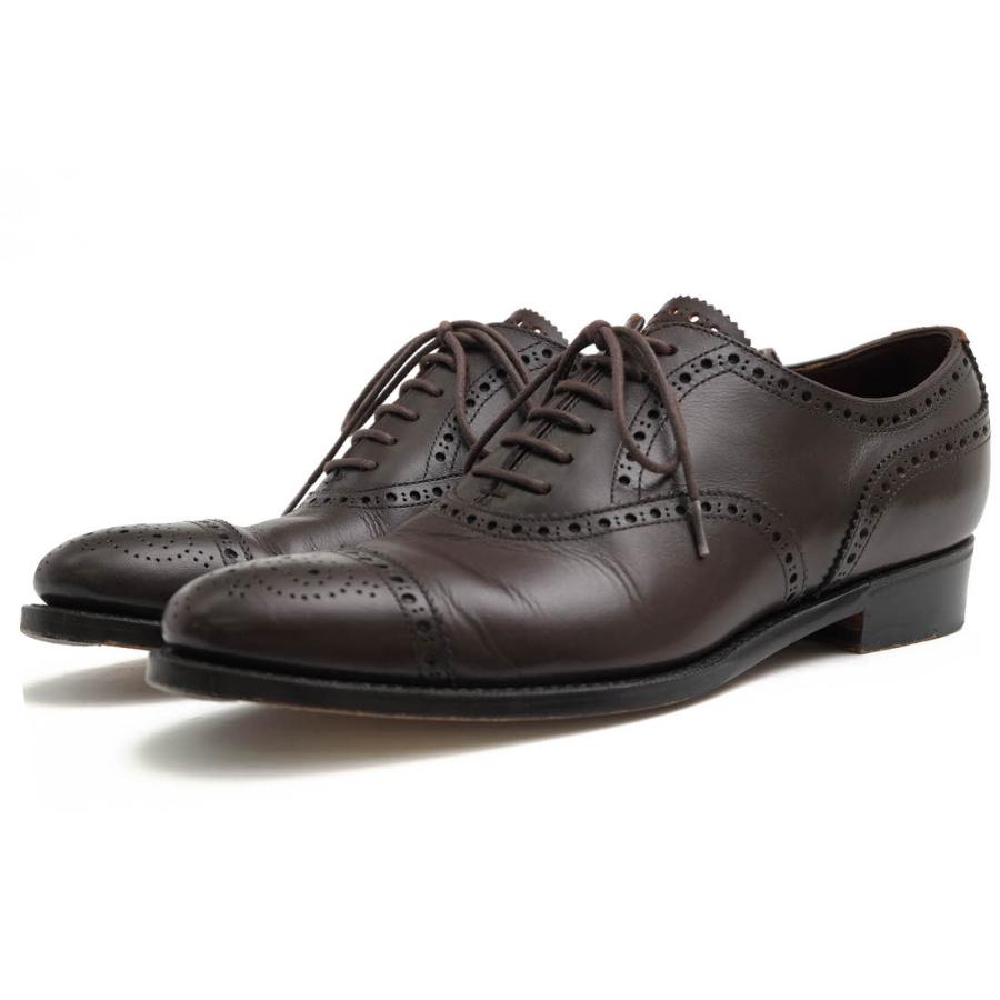 ○トレーディングポスト Trading Post Original by CENTRAL カーフ 牛革 ビジネスシューズ 1609 セミブローグ グッドイヤーウェル  中古 Trading Post トレーディングポスト ビジネスシューズ 1609 Original