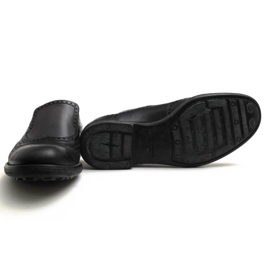 ドルガバ／DOLCE＆GABBANA シューズ ビジネスシューズ 靴 ビジネス メンズ 男性 男性用 レザー 革 本革 ブラック 黒  6273 サイドエラスティック スリッポン サイドゴア DOLCE&GABBANA（ドルチェ & ガッバーナ） ドルガバ ビジネスシューズ