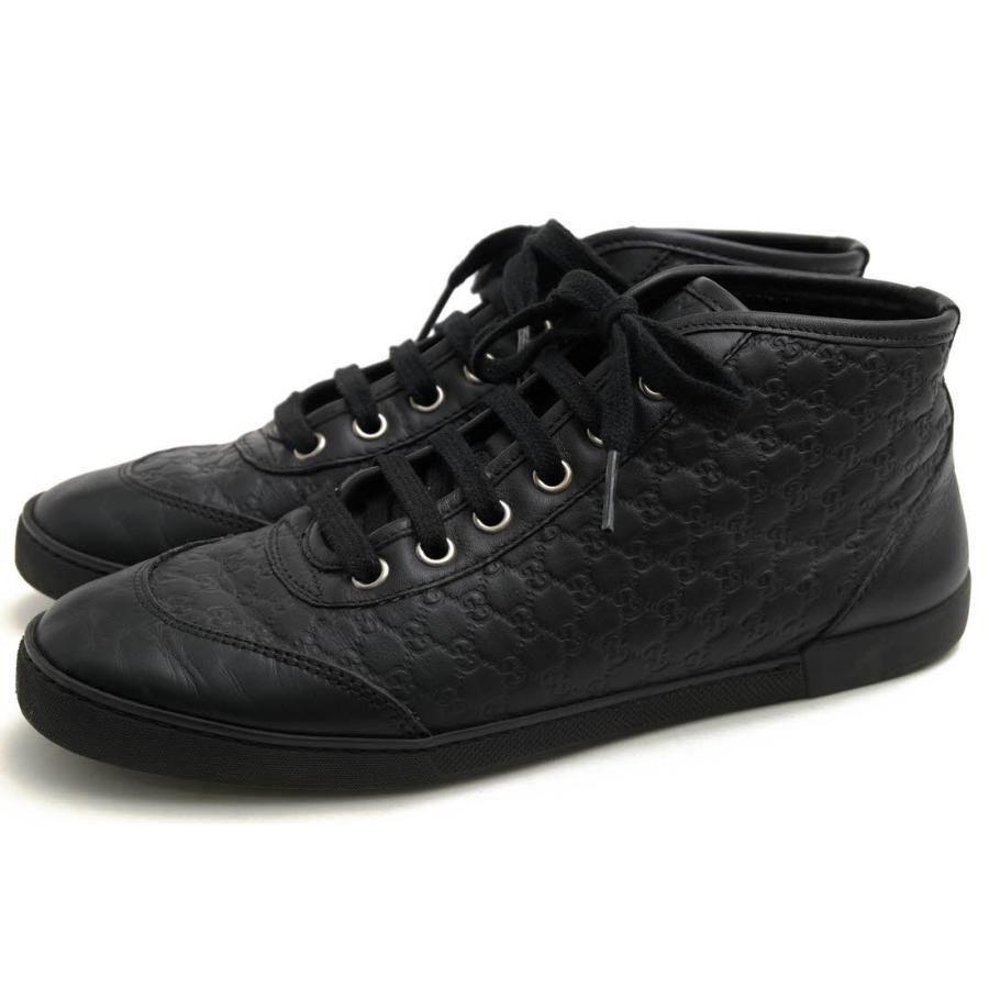 GUCCI（グッチ） ハイカットスニーカー 391499 GGシマレザー 牛革 