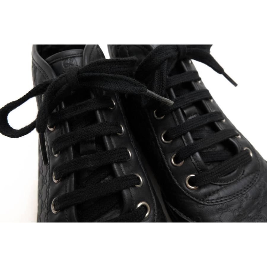 GUCCI ブラック ハイカットスニーカー　レザー　革　カジュアル　23.5 楽天市場】グッチ/GUCCI/391499 ハイカットスニーカー 【中古
