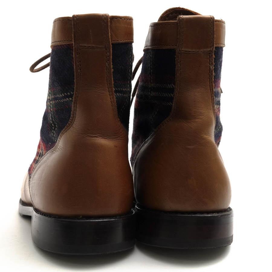 ○ブルックスブラザーズ Brooks Brothers Allen Edmonds製造モデル 100014537 レースアップブーツ MH00453 Leather and Signature  中古 BROOKS BROTHERS（ブルックスブラザーズ） レースアップブーツ MH00453