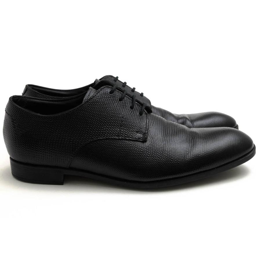 アルマーニ／EMPORIO ARMANI シューズ ビジネスシューズ 靴 ビジネス メンズ 男性 男性用 レザー 革 本革 ブラック 黒  X4C530 XF349 DERBY MATT CALF LIZARD PRINTED イーグルロゴ プレーントゥ ARMANI（アルマーニ） EMPORIO ARMANI ビジネスシューズ X4C530 XF349