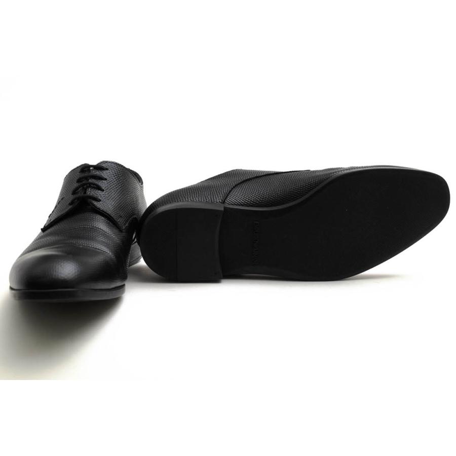 アルマーニ／EMPORIO ARMANI シューズ ビジネスシューズ 靴 ビジネス メンズ 男性 男性用 レザー 革 本革 ブラック 黒  X4C530 XF349 DERBY MATT CALF LIZARD PRINTED イーグルロゴ プレーントゥ ARMANI（アルマーニ） EMPORIO ARMANI ビジネスシューズ X4C530 XF349
