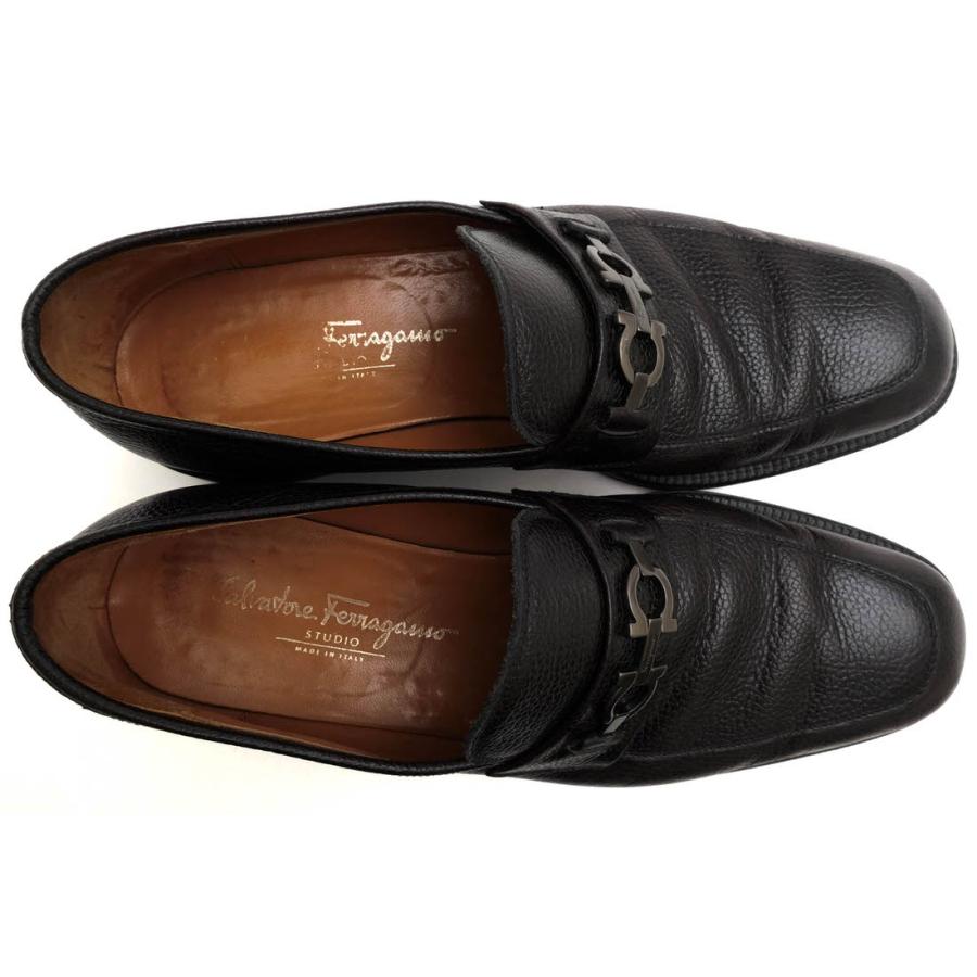 Salvatore Ferragamo フェラガモ ビットローファー UH25285 グレイン型押し牛革 ガンチーニ金具 Uチップ スリッポン 定番 Salvatore Ferragamo フェラガモ ビットローファー UH25285 グレイン型押し牛革 ガンチーニ金具 Uチップ スリッポン 定番
