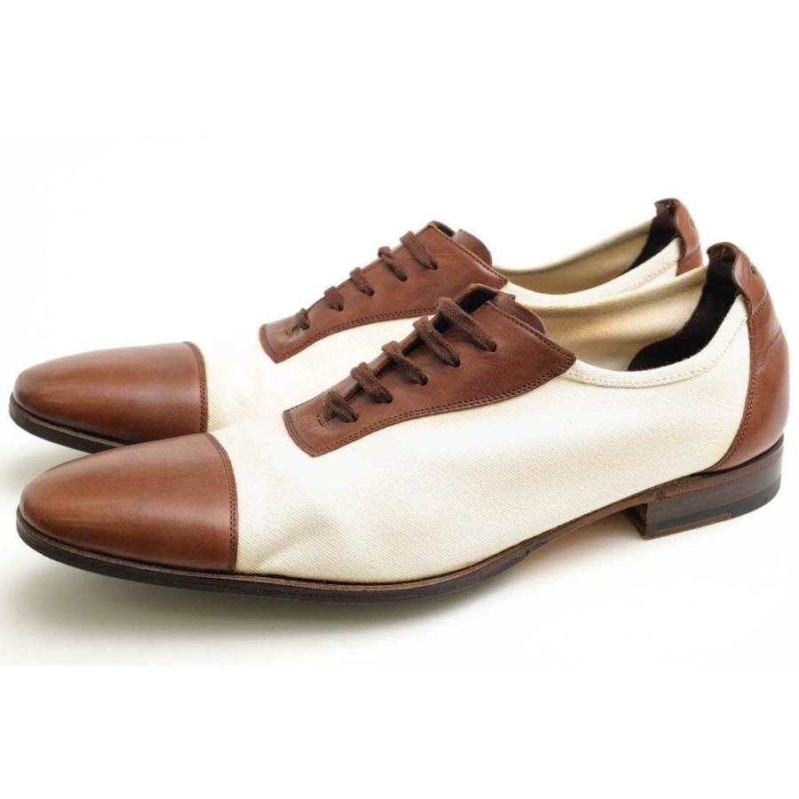 GUCCI（グッチ） ビジネスシューズ 174322 コットンキャンバス カーフ 