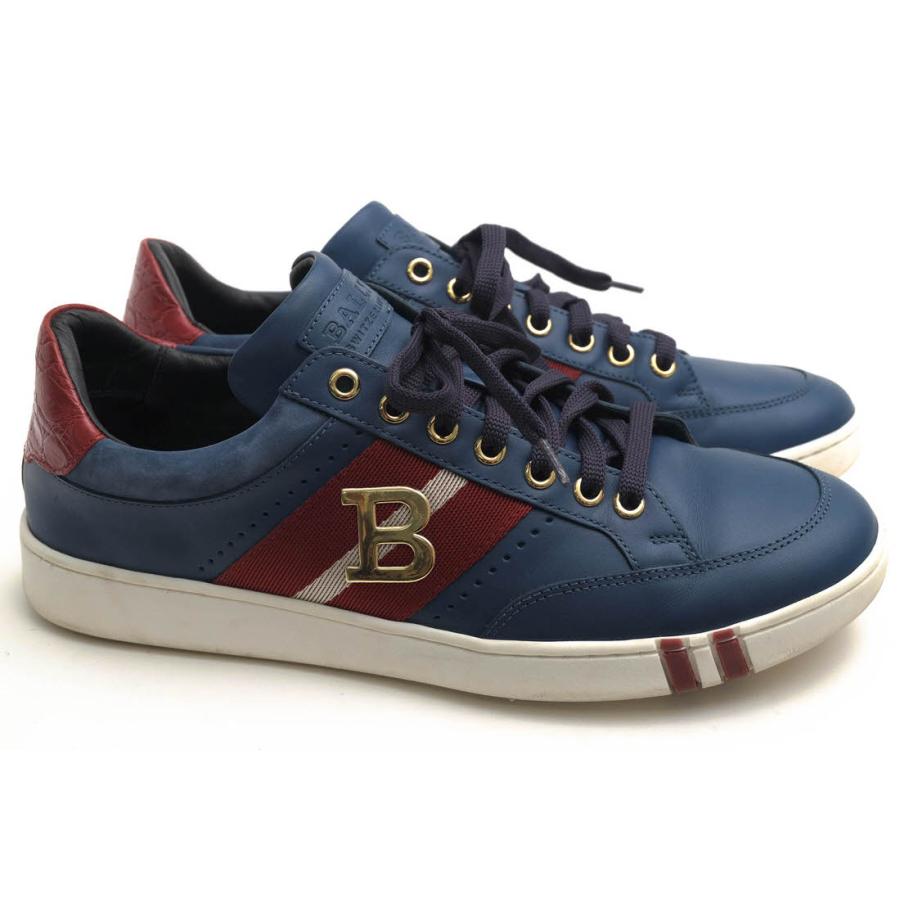 ○バリー BALLY 牛革 カーフ ローカットスニーカー WILSY バリーストライプ メンズ 【中古】 中古 Bally（バリー） ローカットスニーカー WILSY 牛革 カーフ バリー