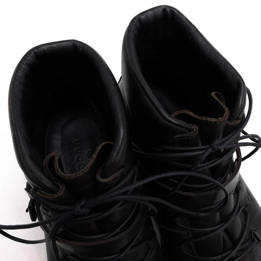 GUCCI レザーショートブーツ GUCCI ショートブーツ サイドジップ メンズ SIZE 40 1/2 (25.5cm