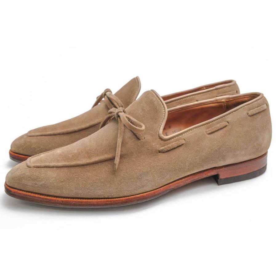 ○クロケット＆ジョーンズ CROCKETT＆JONES 牛革 タッセルローファー WENDOVER スリッポン レザーソール グッドイヤーウェルト製法 中古 CROCKETT&JONES（クロケット＆ジョーンズ） タッセルローファー