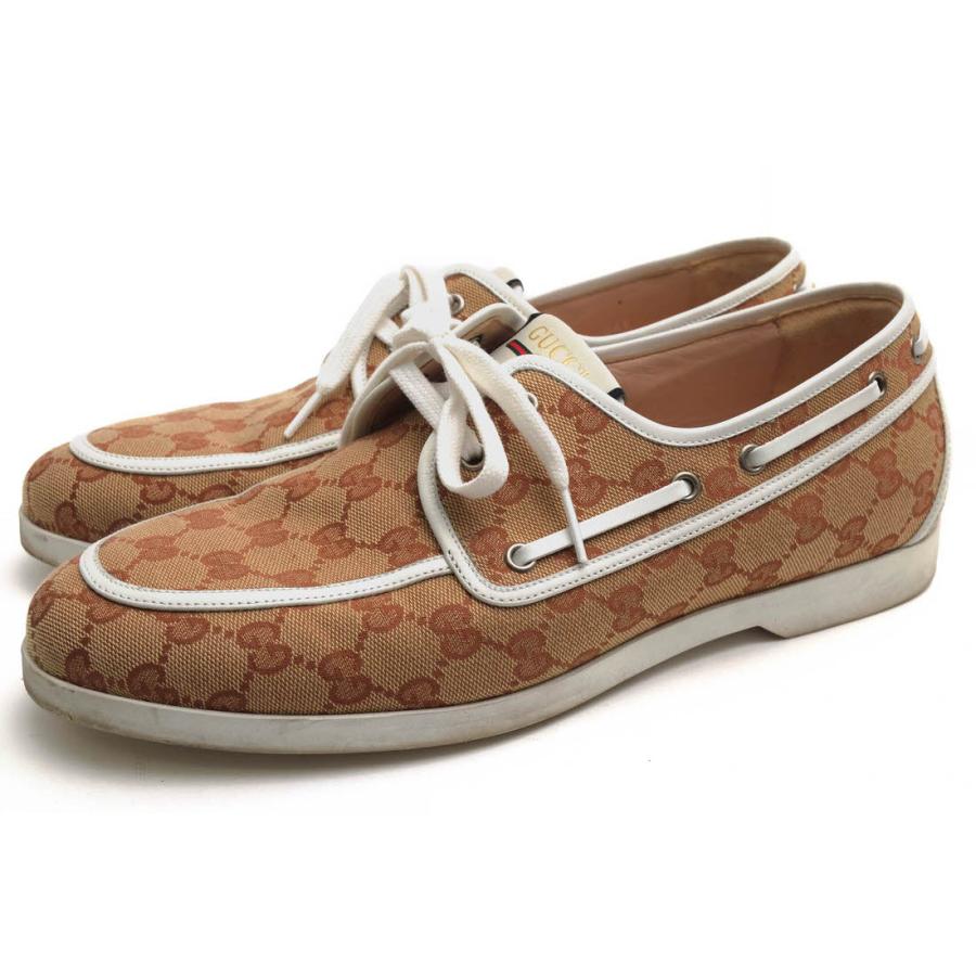 ○グッチ GUCCI デッキシューズ 547641 MOCCASIN FABRIC T.ORIGINAL GG/MIRO SOFT インターロッキングGG スリッポン メンズ 【中古 中古 GUCCI（グッチ） デッキシューズ 547641 MOCCASIN FABRIC T.ORIGINAL