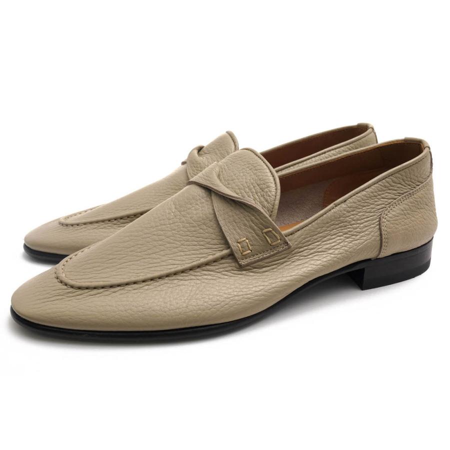 ○フランチェスコべニーニョ FRANCESCO BENIGNO バッファローレザー 水牛革 ローファー G4999 ツイストスリッポン スリッポ  中古 FRANCESCO BENIGNO フランチェスコべニーニョ コインローファー G4999