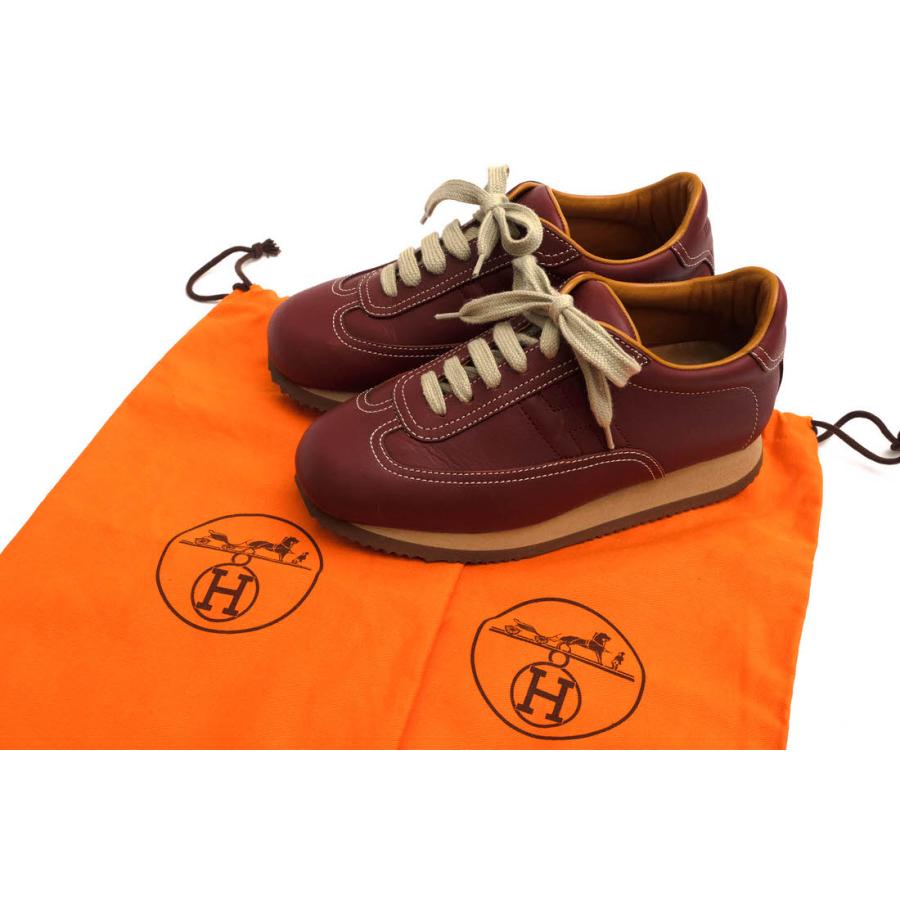 ⭐️極美品⭐️ HERMES Quick クイック　ローカットスニーカー　キャンバス HERMES（エルメス） ローカットスニーカー Quick クイック 牛革 カーフ