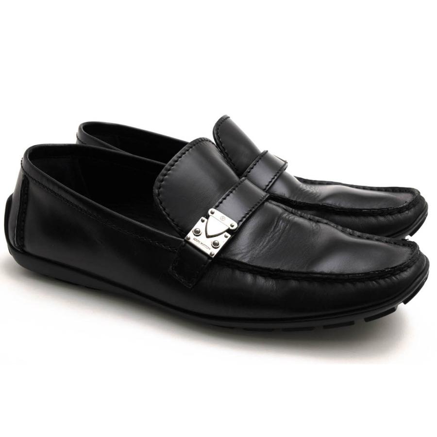 ○ヴィトン Louis Vuitton 牛革 カーフ ドライビングシューズ FA0038 LV金具 スリッポン メンズ 【中古】 中古 LOUIS VUITTON（ルイ・ヴィトン） ヴィトン ドライビングシューズ