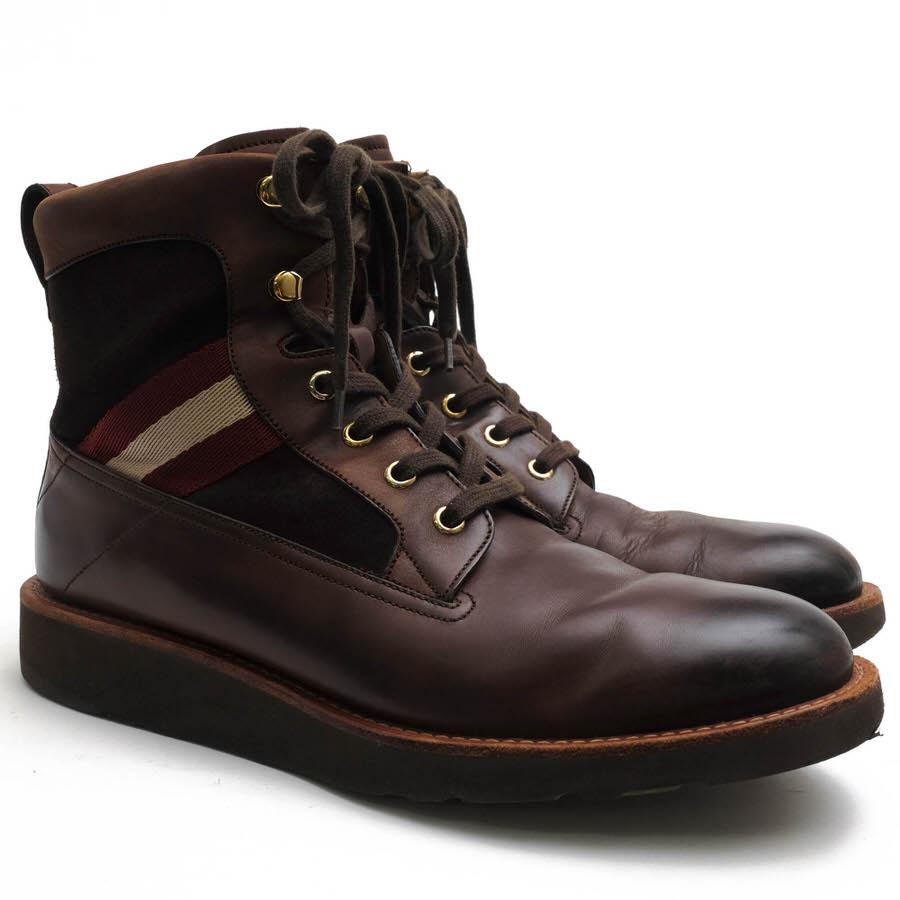 【BALLY】 バリー （22cm） エンジニアブーツ バリーストライプ Bally（バリー） ワークブーツ VADREL 牛革 バリーストライプ Vibram