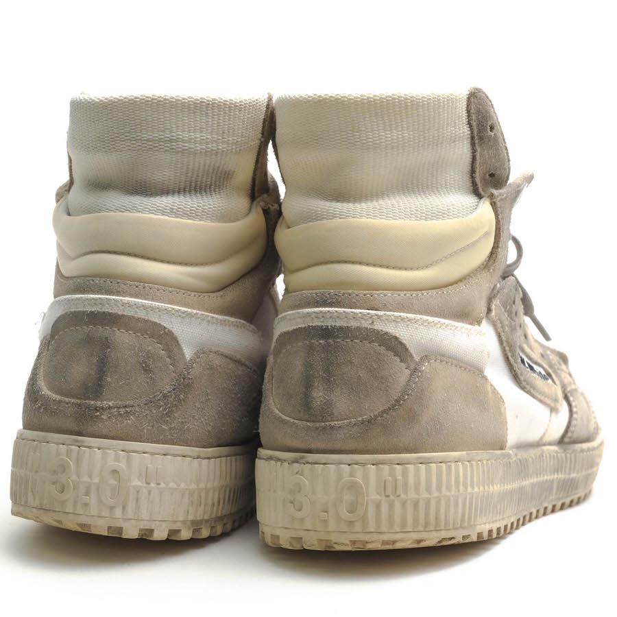 ○オフホワイト Off-White  ハイカットスニーカー OMIA065E19800002 OFF COURT WHITE ヴィンテージ加工 メンズ 【中古】 中古 Off-White オフホワイト ハイカットスニーカー OMIA065E19800002 OFF