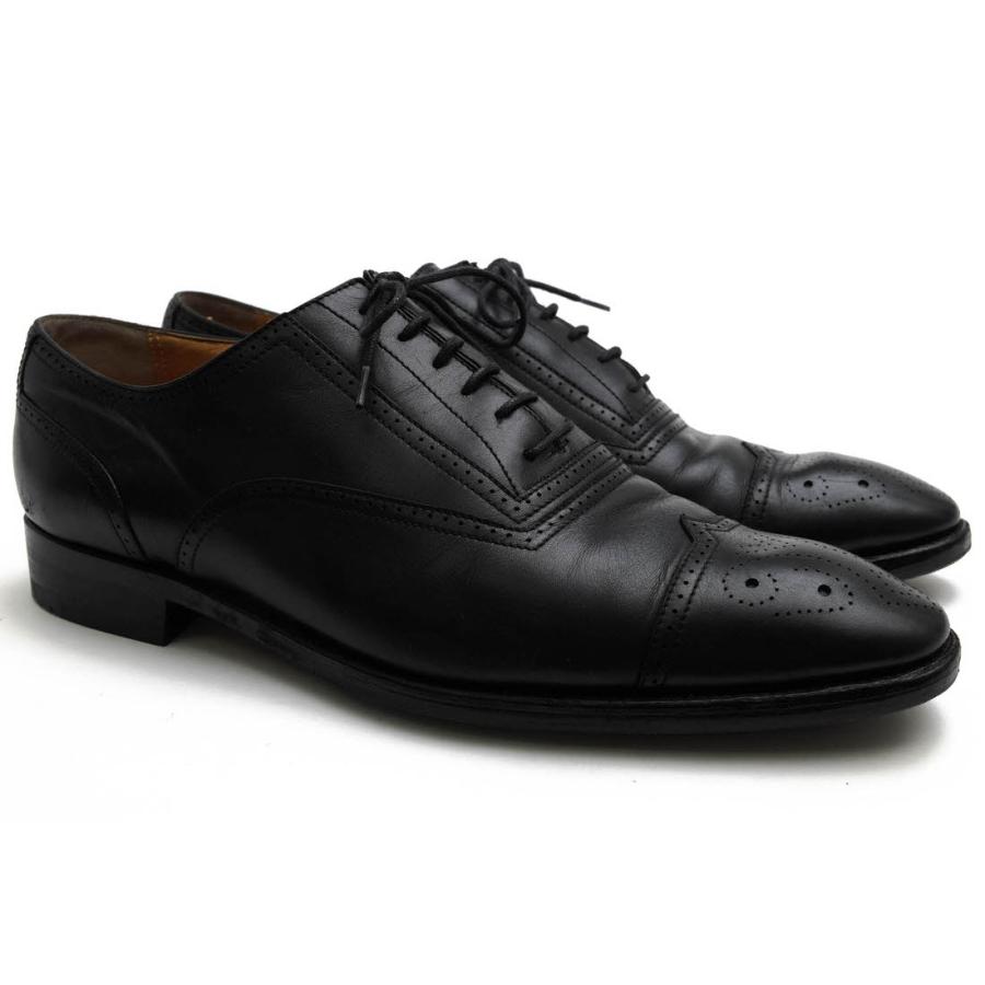 ○エルメス HERMES 牛革 カーフ ビジネスシューズ フルブローグ キャップトゥ マッケイ製法 メンズ 【中古】 中古 HERMES（エルメス） ビジネスシューズ 牛革 カーフ フルブローグ