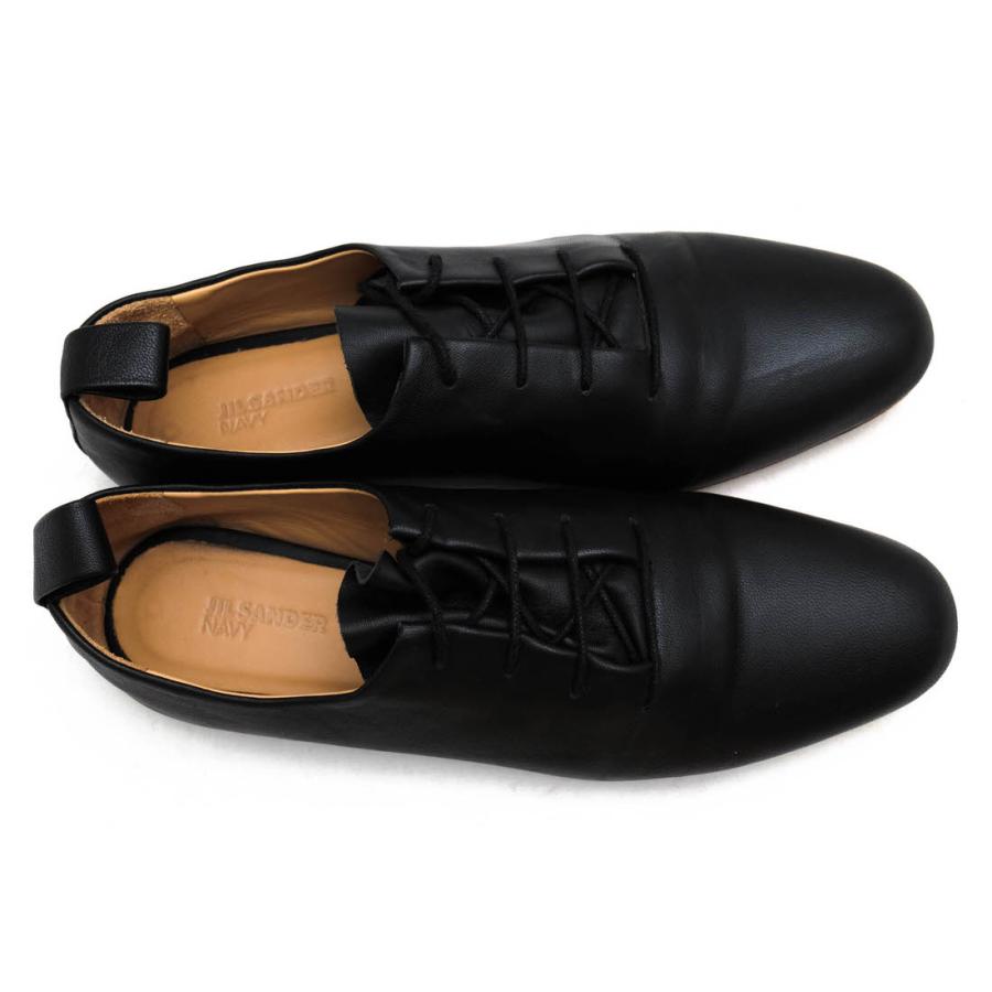 JILL SANDER navy★ウェーブソールウェッジシューズ36 JIL SANDER（ジルサンダー） カジュアルシューズ JN32004A ネイビー