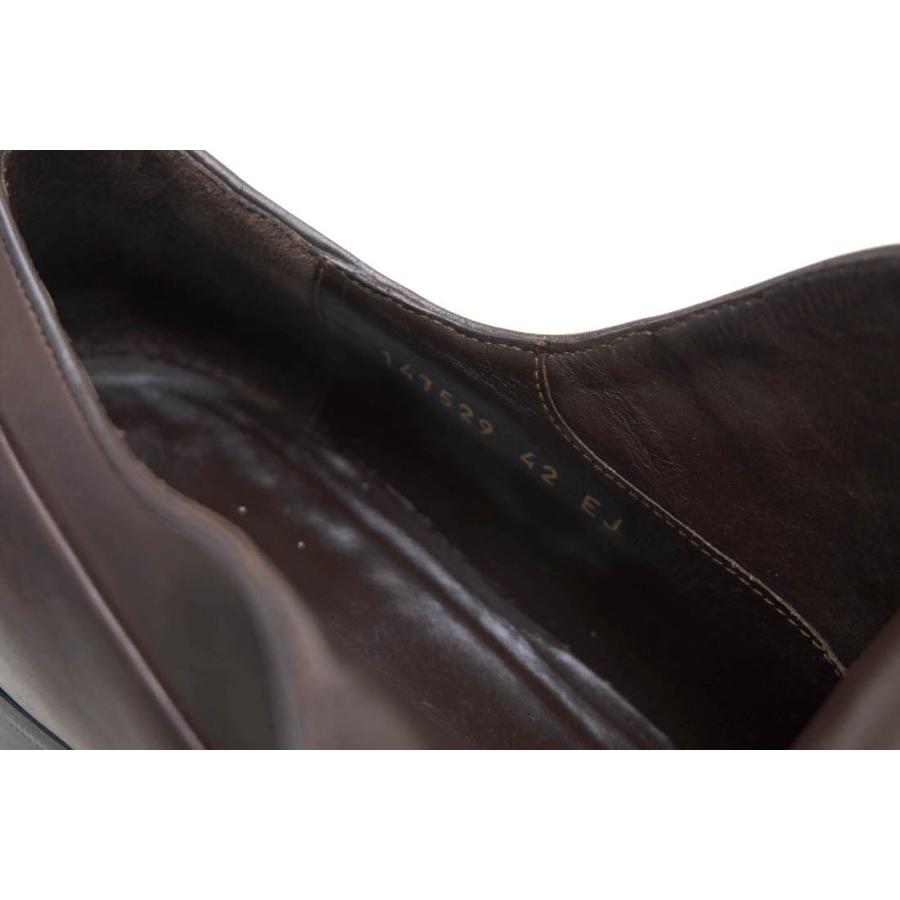 ○グッチ GUCCI 牛革 カーフ ビジネスシューズ 147529 A3N00 2140 LIFFORD COCOA ロングノーズ レザーソール マッケイ製法 メンズ  中古 GUCCI（グッチ） ビジネスシューズ 147529 A3N00 2140 LIFFORD COCOA