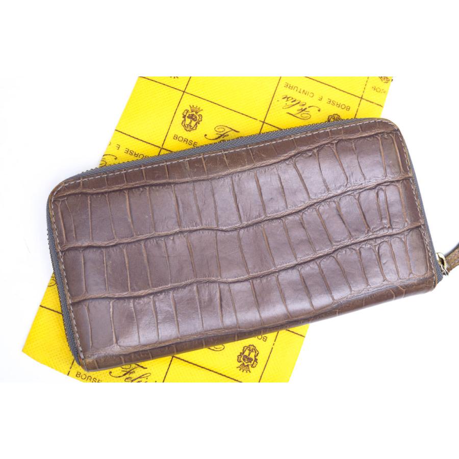 Felisi フェリージ 長財布 125/SA クロコ型押し ラウンドジップ